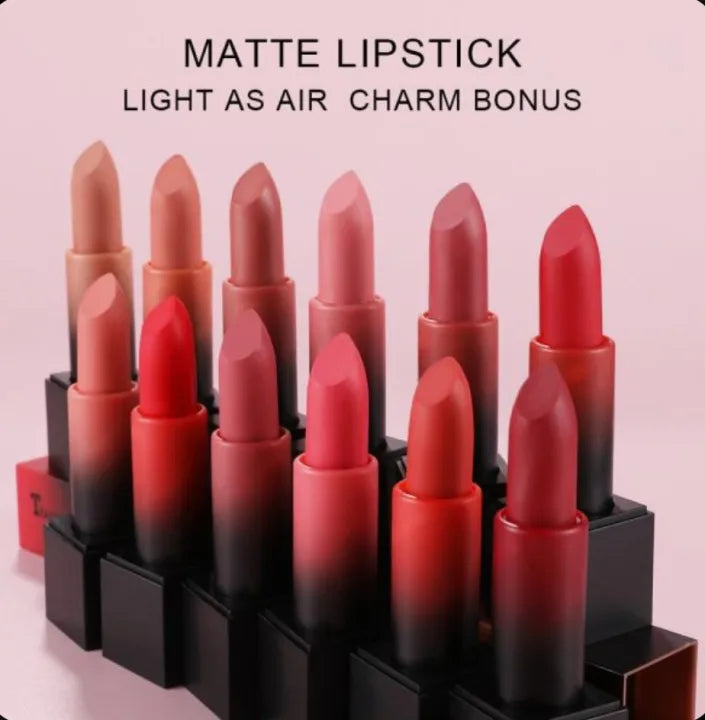 Waterproof Matte Lipstick Collection (12 Pack)