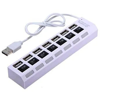 Multi-Port 7-Port USB Hub with ON/OFF Switch