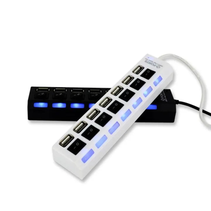 Multi-Port 7-Port USB Hub with ON/OFF Switch