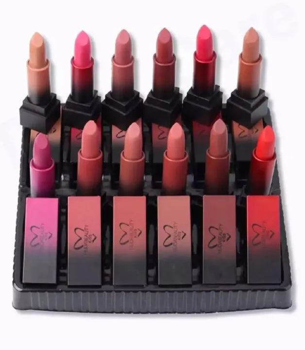 Waterproof Matte Lipstick Collection (12 Pack)